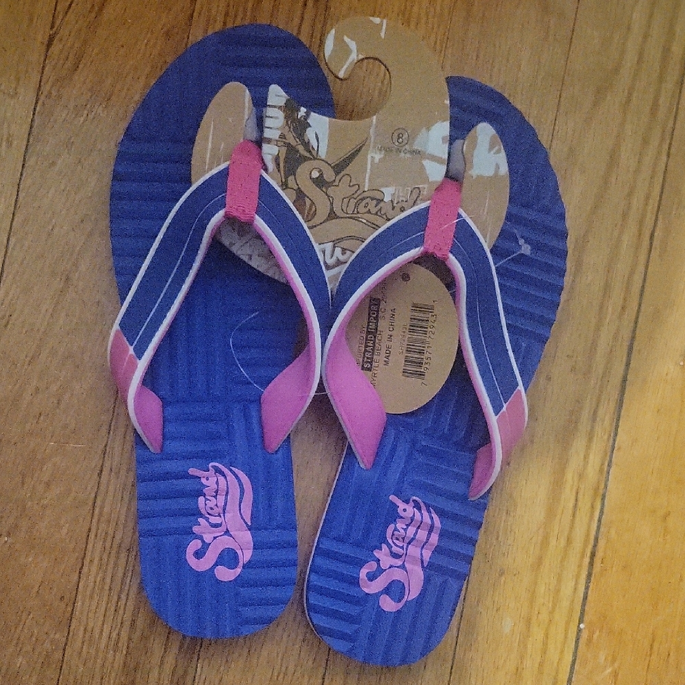 Strand Blue and Pink Women's Slippers Size 9